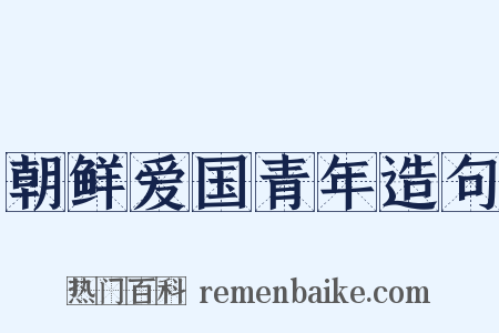 朝鲜爱国青年造句是什么意思的图片